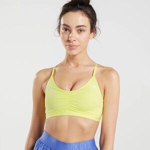 Gym shark ruched sport bra